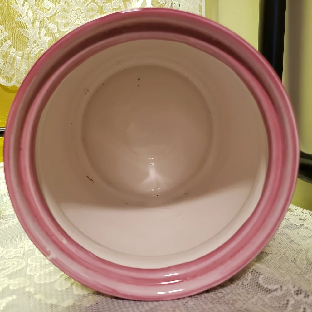Vtg Canister Cookie Jar GEI Grapes Sealing Lid